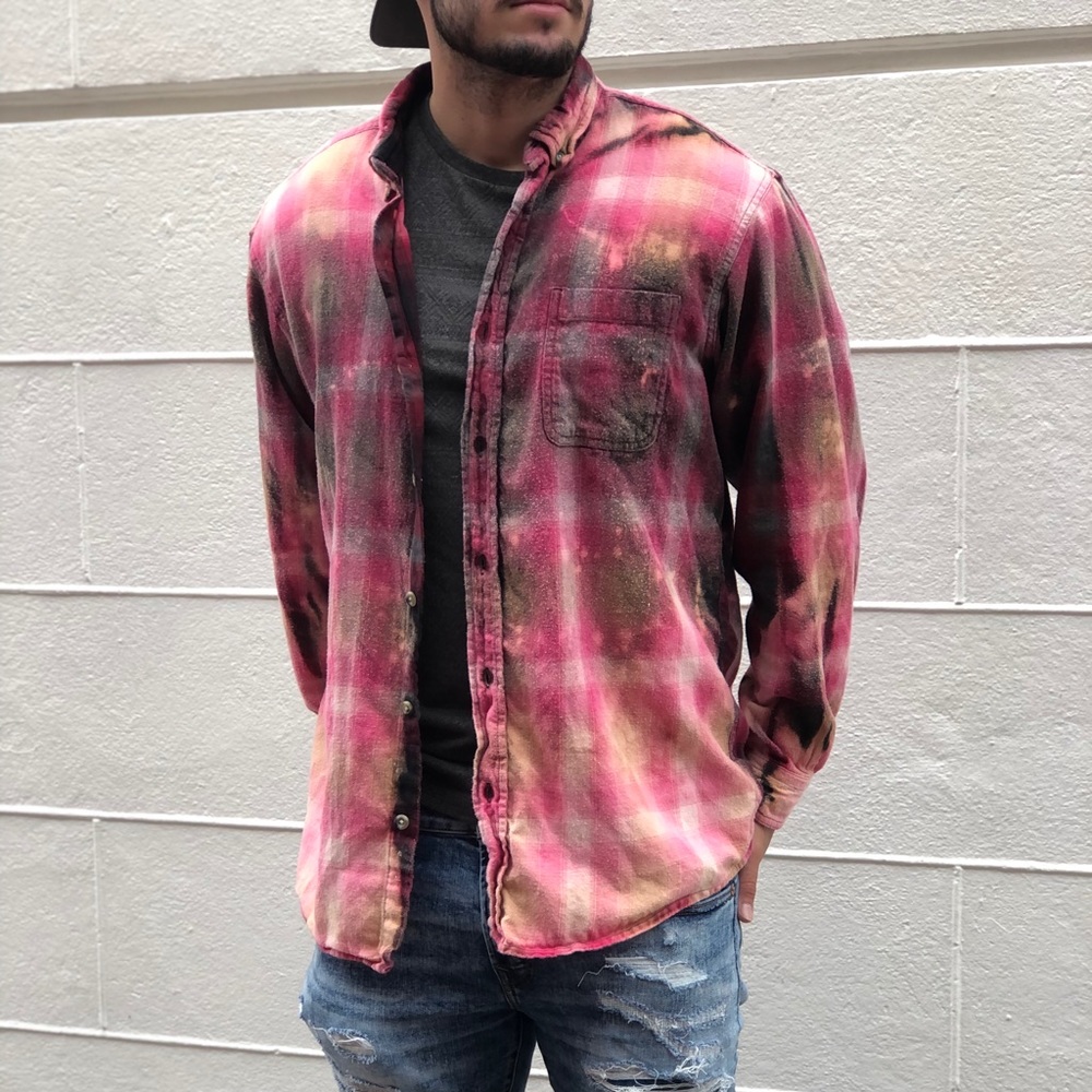 Hand bleached flannel - Picture 2 of 5